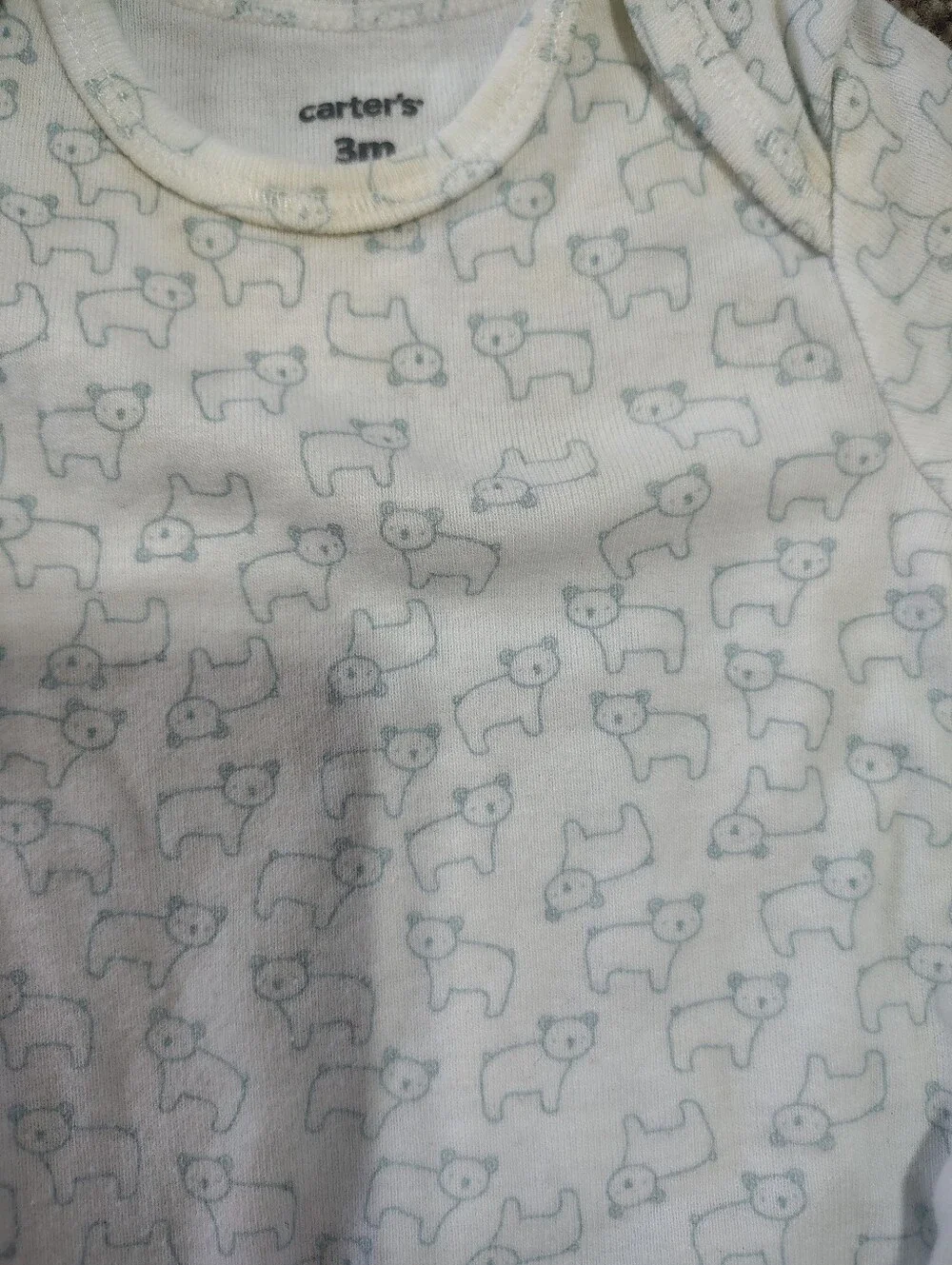 Carter's Gerber Child of Mine Small Wonders Baby Boy Bodysuit Lot 5pc 0-6M